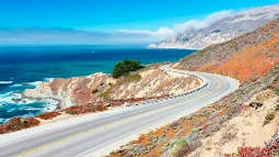 thumbnail image of road passing through Big Sur, California