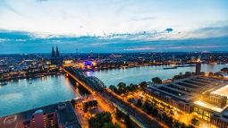 Skyline view of Cologne, Germany